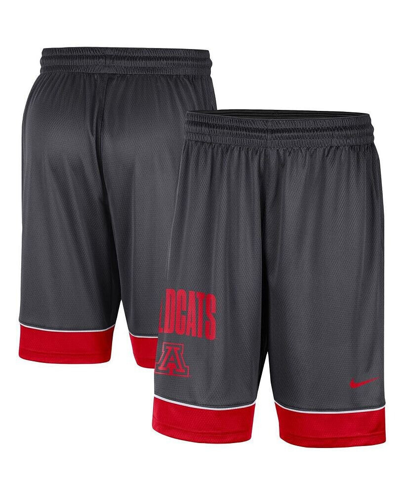 Nike men's Charcoal, Red Arizona Wildcats Fast Break Shorts