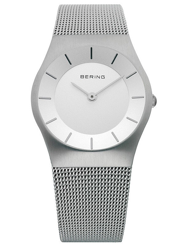 Мужские часы с серебряным браслетом  Bering Classic 11930-001 Ladies Watch