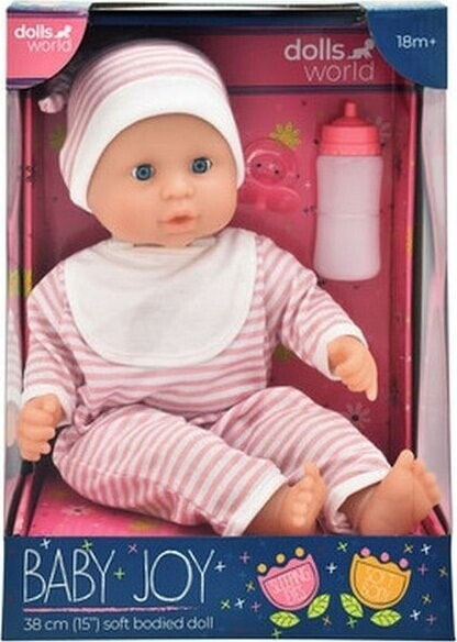 Dolls World DOLLS WORLD LALKA BABY JOY 38 CM - UBRANKO W PASKI