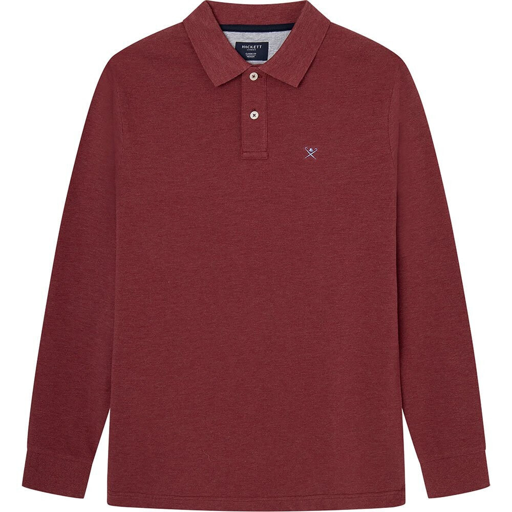 HACKETT Classic Fit Logo Long Sleeve Polo