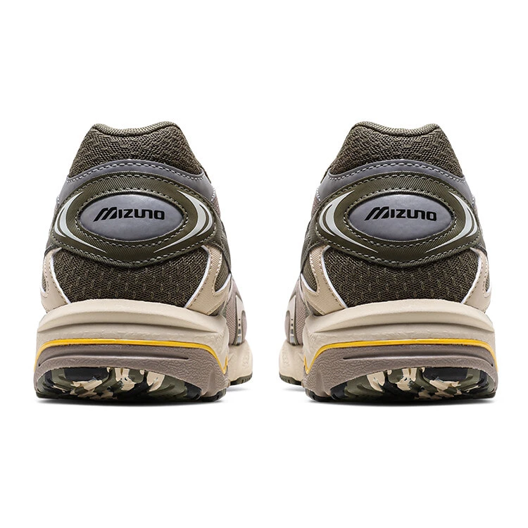 Mizuno Wave Solar V2 Running Shoes Unisex Low-Top Wood Gray/Olive Green/Black/Orange Yellow