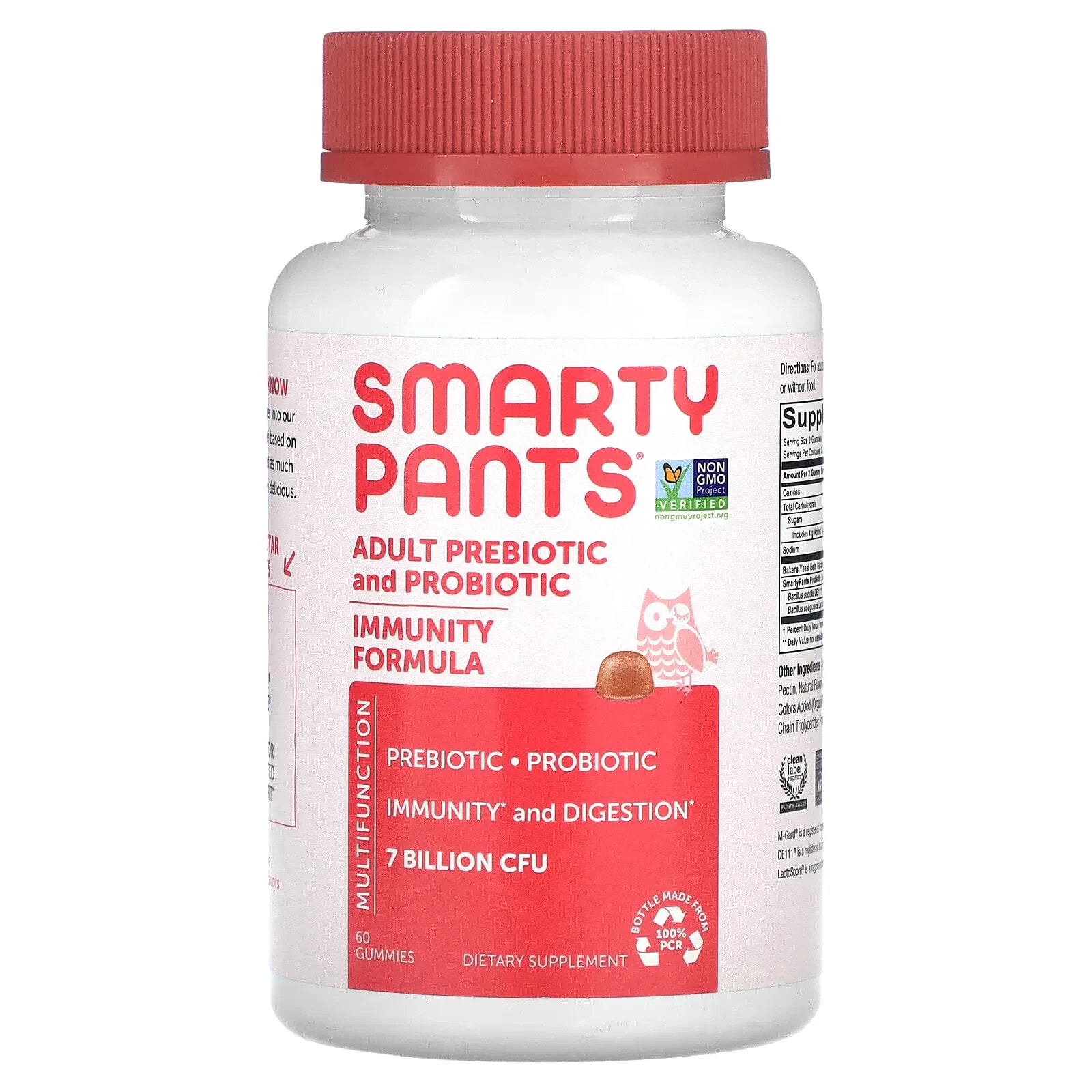 SmartyPants, пребиотики и пробиотики для взрослых, клубничный крем, 7 млрд КОЕ, 60 жевательных таблеток
