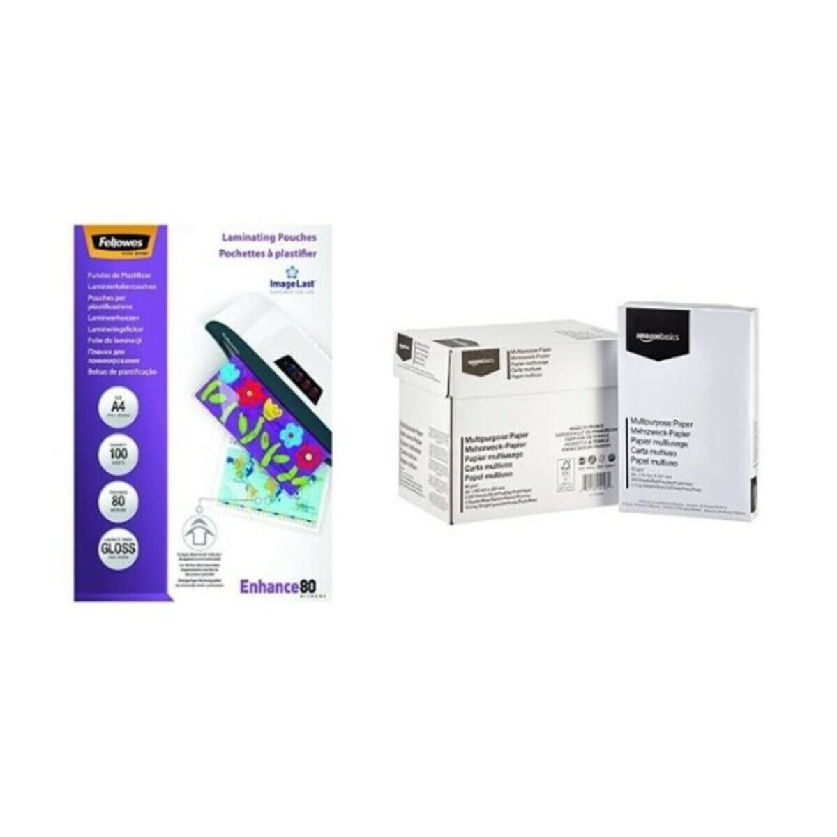 Laminating sleeves Fellowes 5306114 A4 Transparent A4 (100 Units)