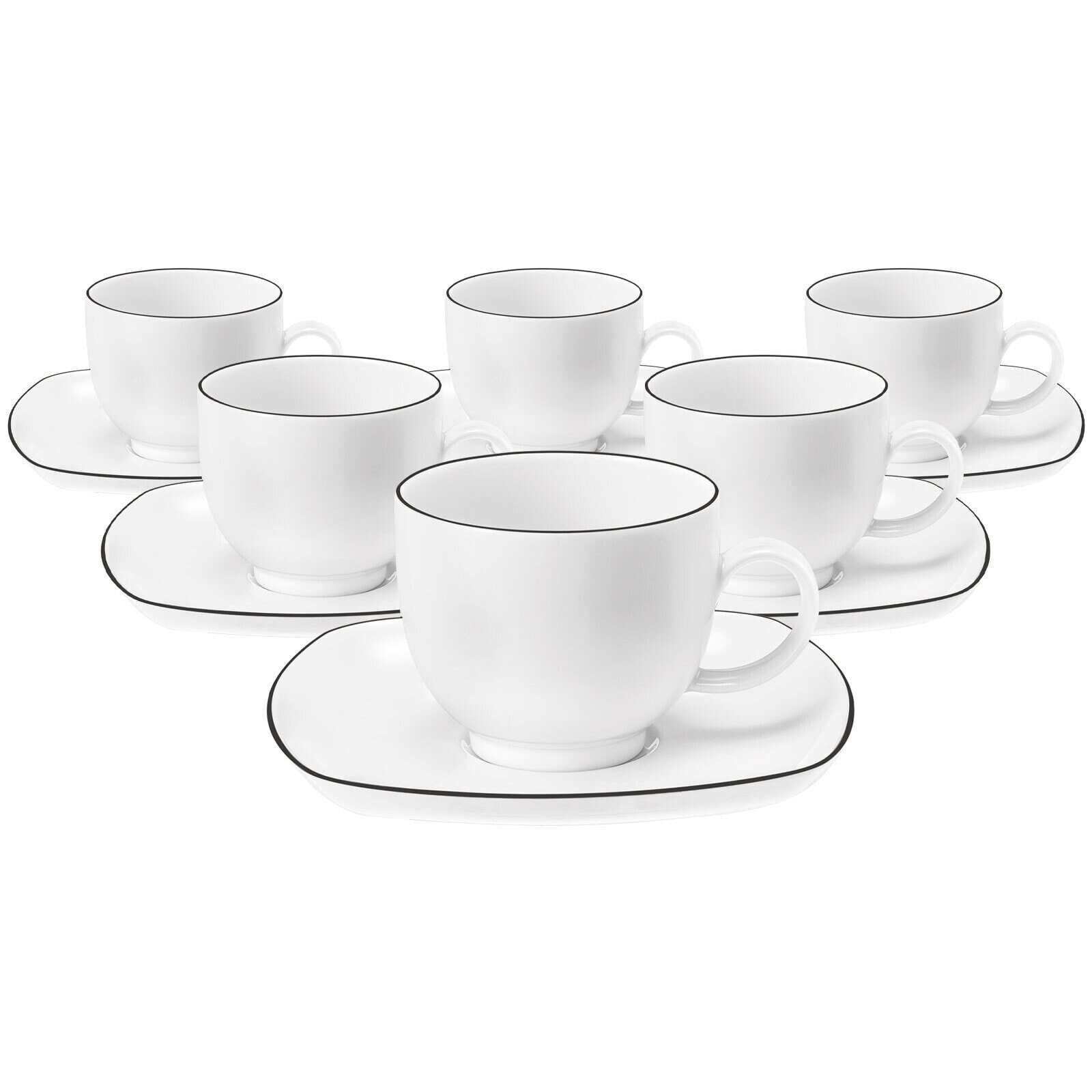 Kaffee-Set Lido Black Line 12-teilig