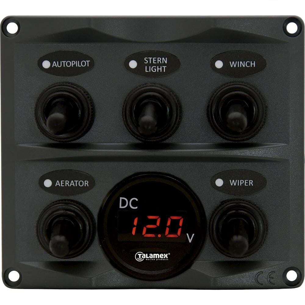 TALAMEX Switchpanel With Voltage Gauge 12/24V