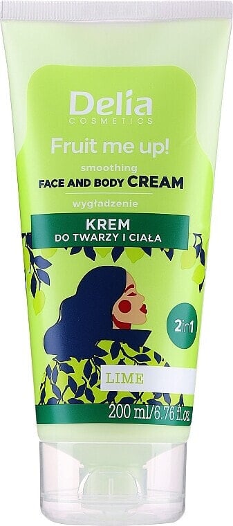 Gesichts- und Körpercreme mit Limettenduft - Delia Fruit Me Up! Face & Body Cream 2in1 Lime Scented