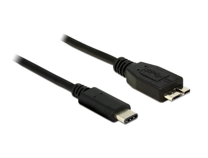 DeLOCK 1m USB 3.1 USB кабель 3.2 Gen 2 (3.1 Gen 2) USB C Micro-USB B Черный 83677