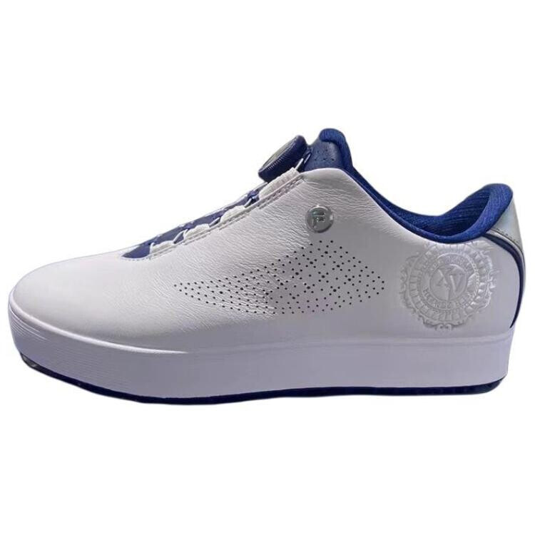 FILA On-Green Golf Shoes Men Low-Top White Blue