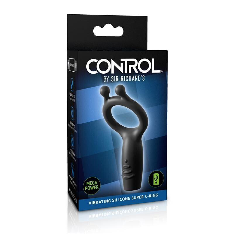 Эрекционное кольцо Sir Richards Vibrating Ring Silicone Rechargable Control Vibrating Super C-Ring