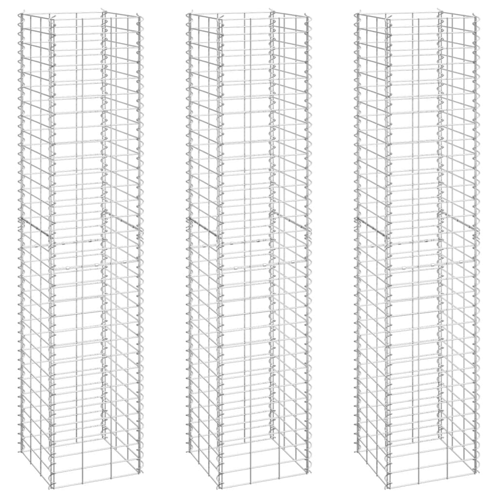 Gabionen-Hochbeet 3er Set