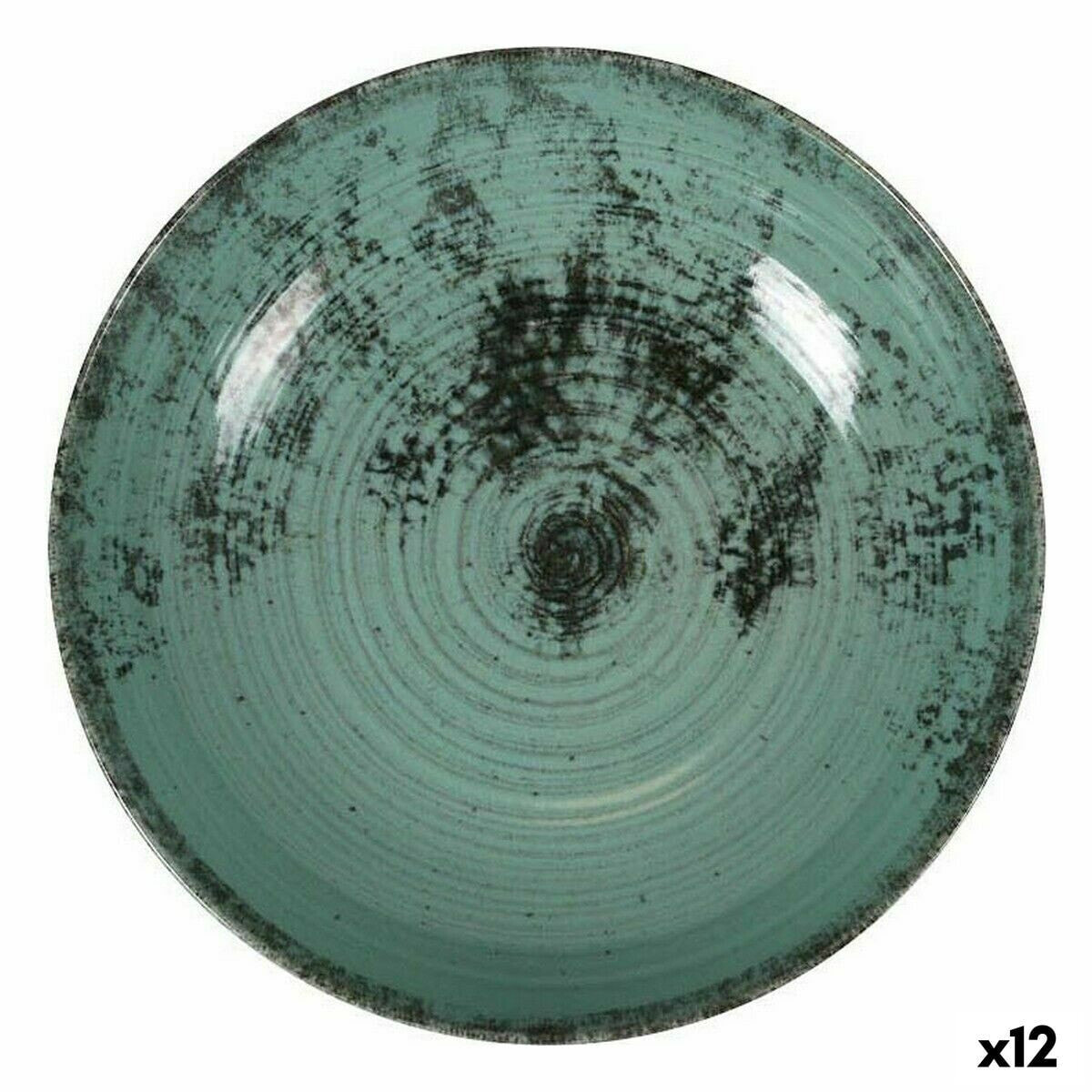 Deep Plate La Mediterránea Aspe Turquoise Ø 22,7 x 5 cm (12 Units)