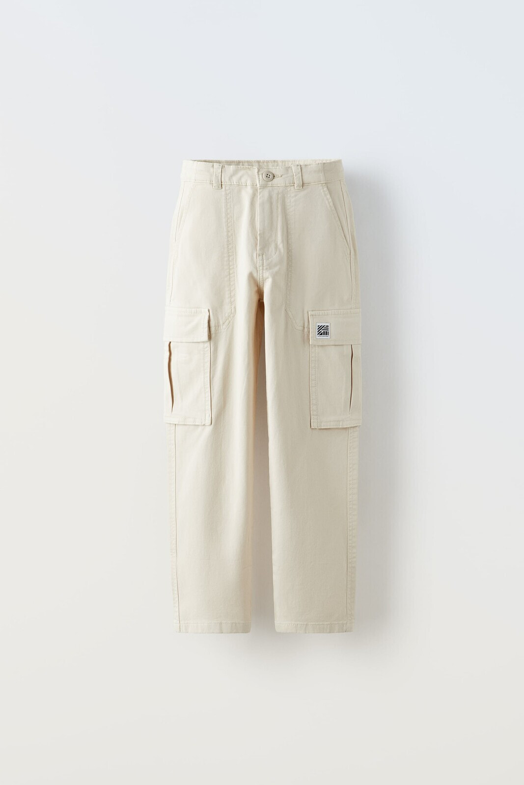 Cargo trousers with label detail