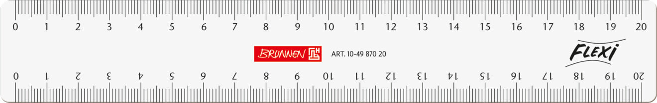 Brunnen 104987020 - Desk ruler - Transparent - cm - 20 cm - 1 pc(s)