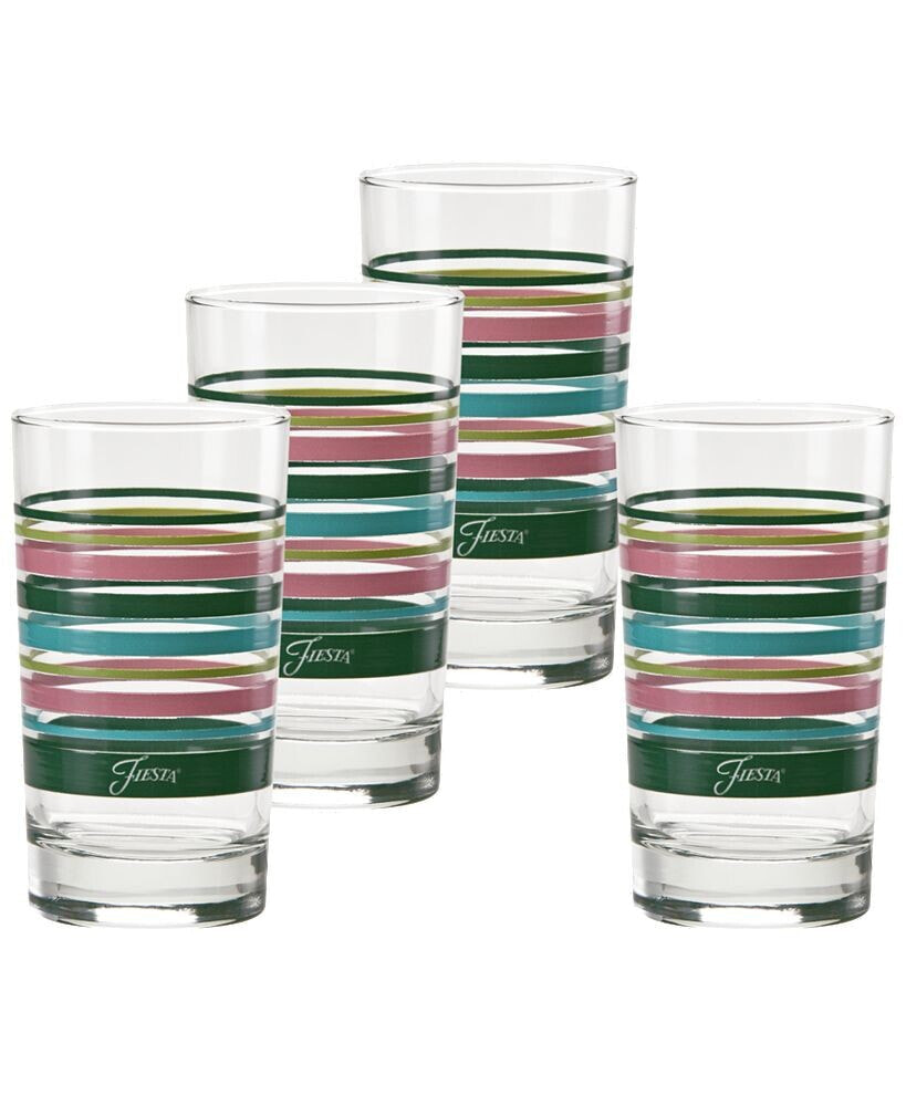 Fiesta tropical Stripes 7-Ounce Juice Glass, Set of 4