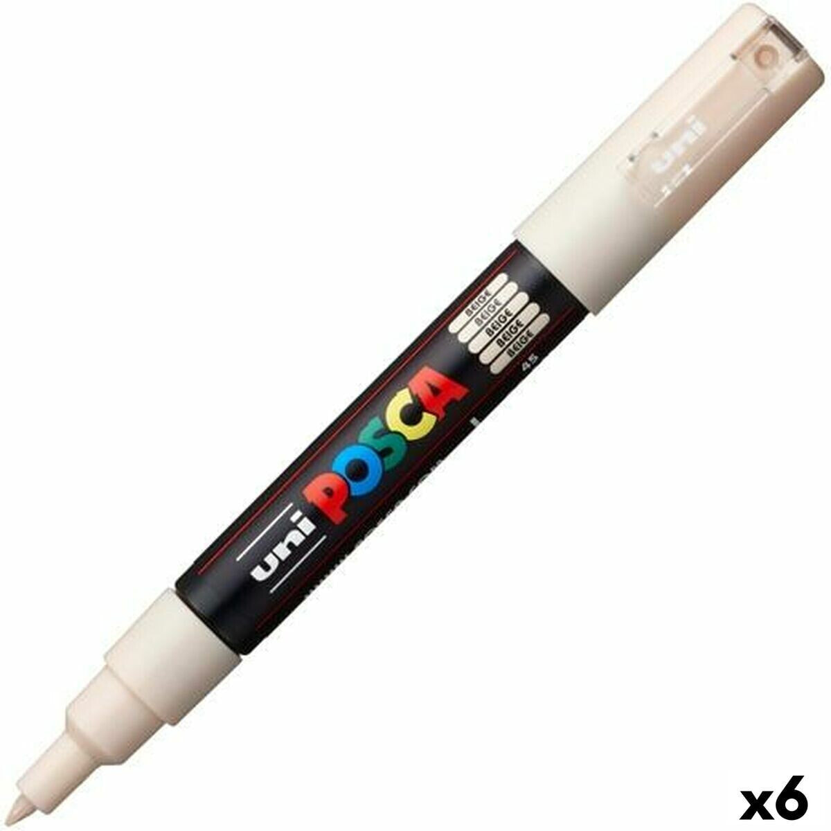 Acrylic paint marker POSCA PC-1M 0,7 mm Beige (6 Units)