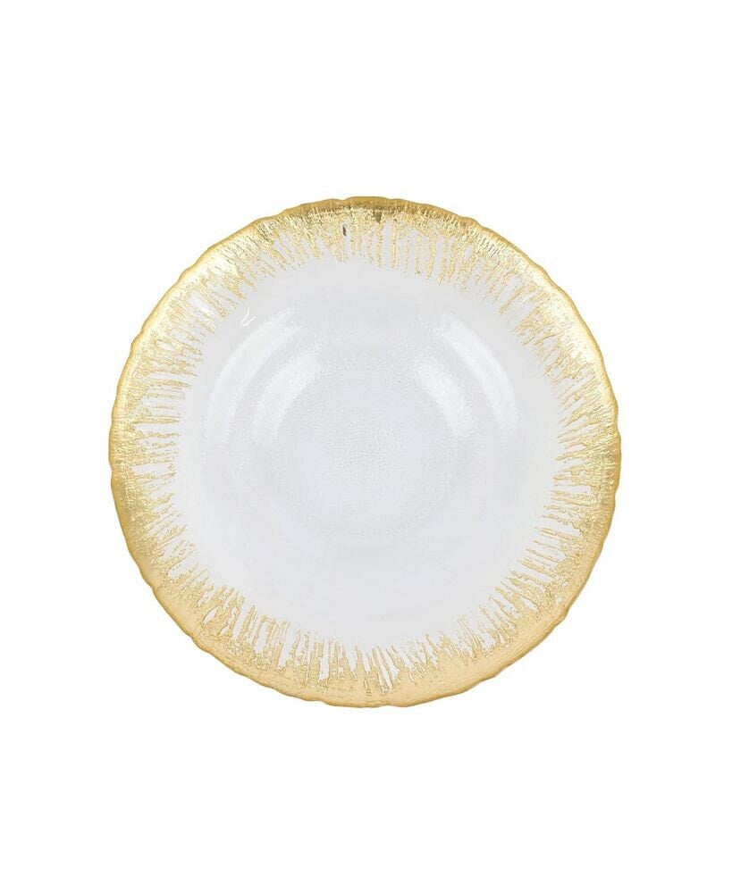 VIETRI rufolo Glass Brushstroke Medium Shallow Bowl