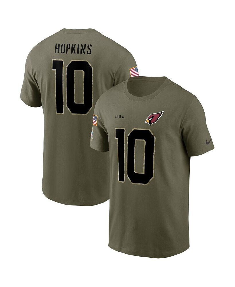 Nike men's DeAndre Hopkins Olive Arizona Cardinals 2022 Salute To Service Name and Number T-shirt