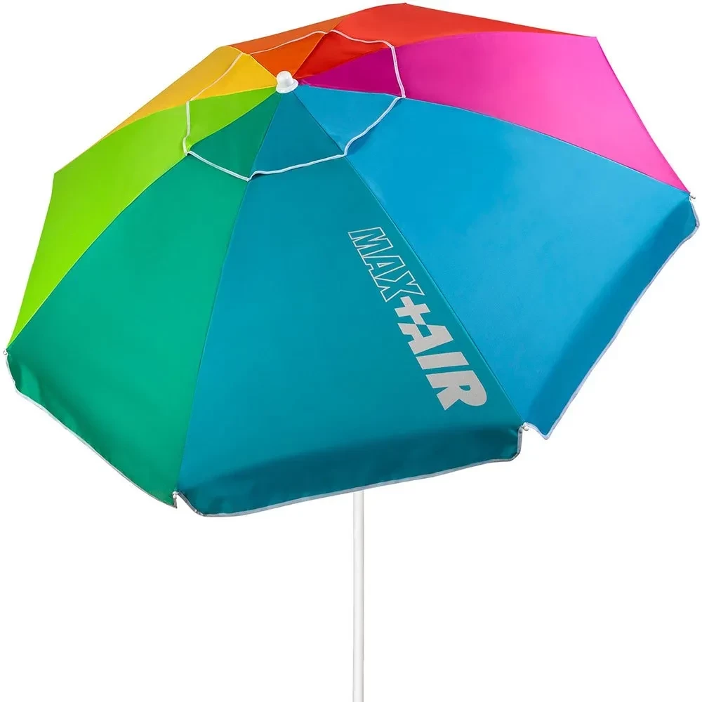 AKTIVE Beach Umbrella Ventilation Roof UV50 Protection 200 cm