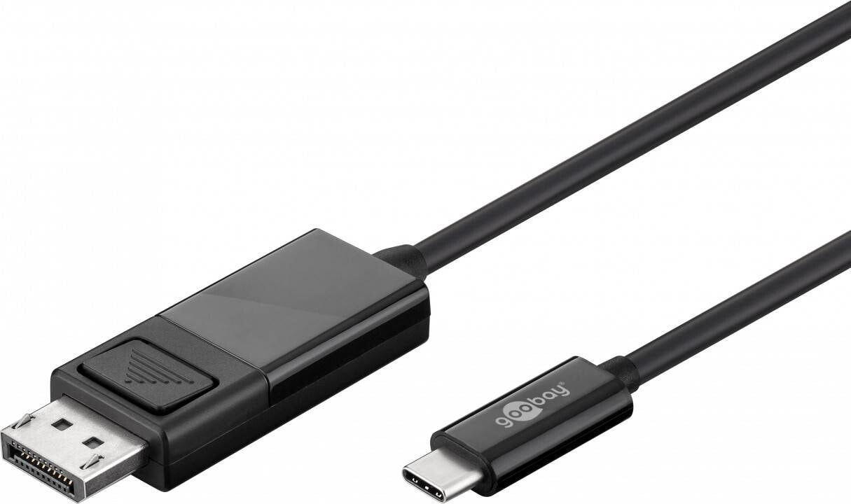 Goobay 79295 видео кабель адаптер 1,2 m USB Type-C DisplayPort Черный