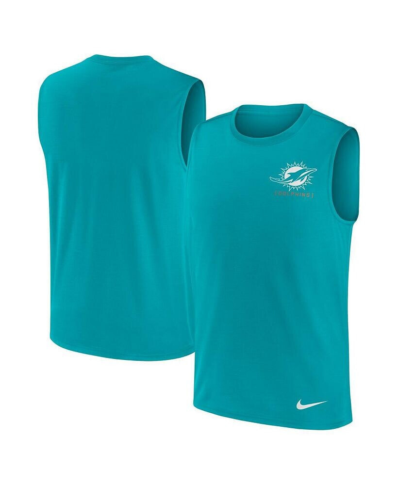 Nike men's Aqua Miami Dolphins Muscle Tank Top