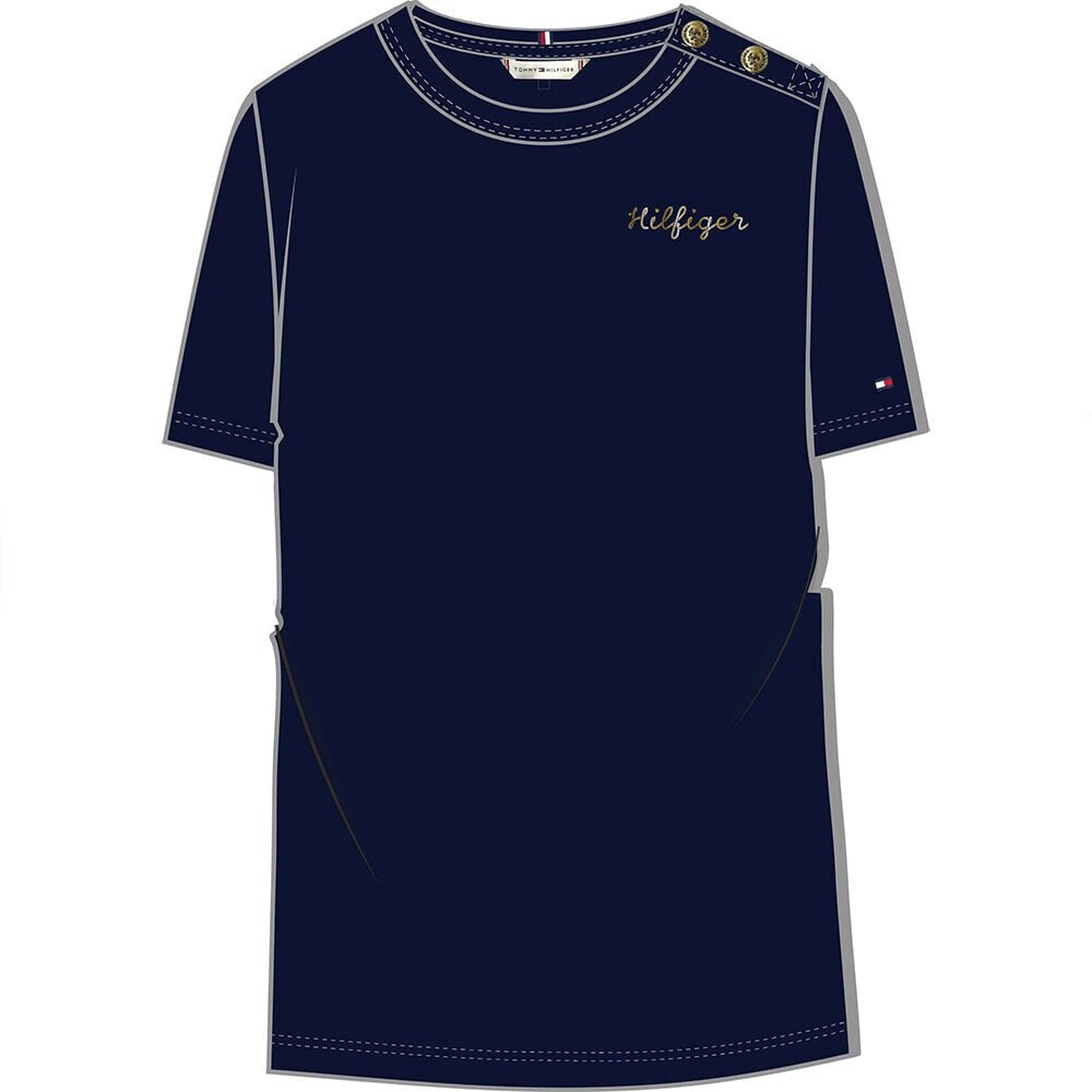 TOMMY HILFIGER Reg Gold Button short sleeve T-shirt