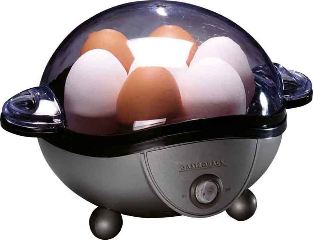 Gastroback 42801 яйцеварка 7 яйца 350 W Черный, Серебристый