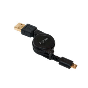 LogiLink CU0090 USB кабель 0,75 m 2.0 USB A Micro-USB B Черный