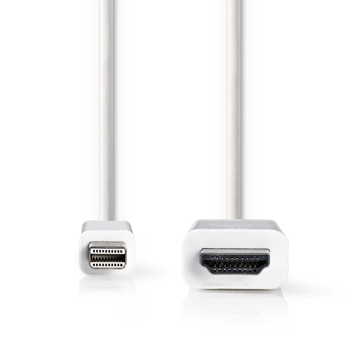 Nedis CCGB37600WT20 видео кабель адаптер 2 m Mini DisplayPort HDMI Тип A (Стандарт) Белый