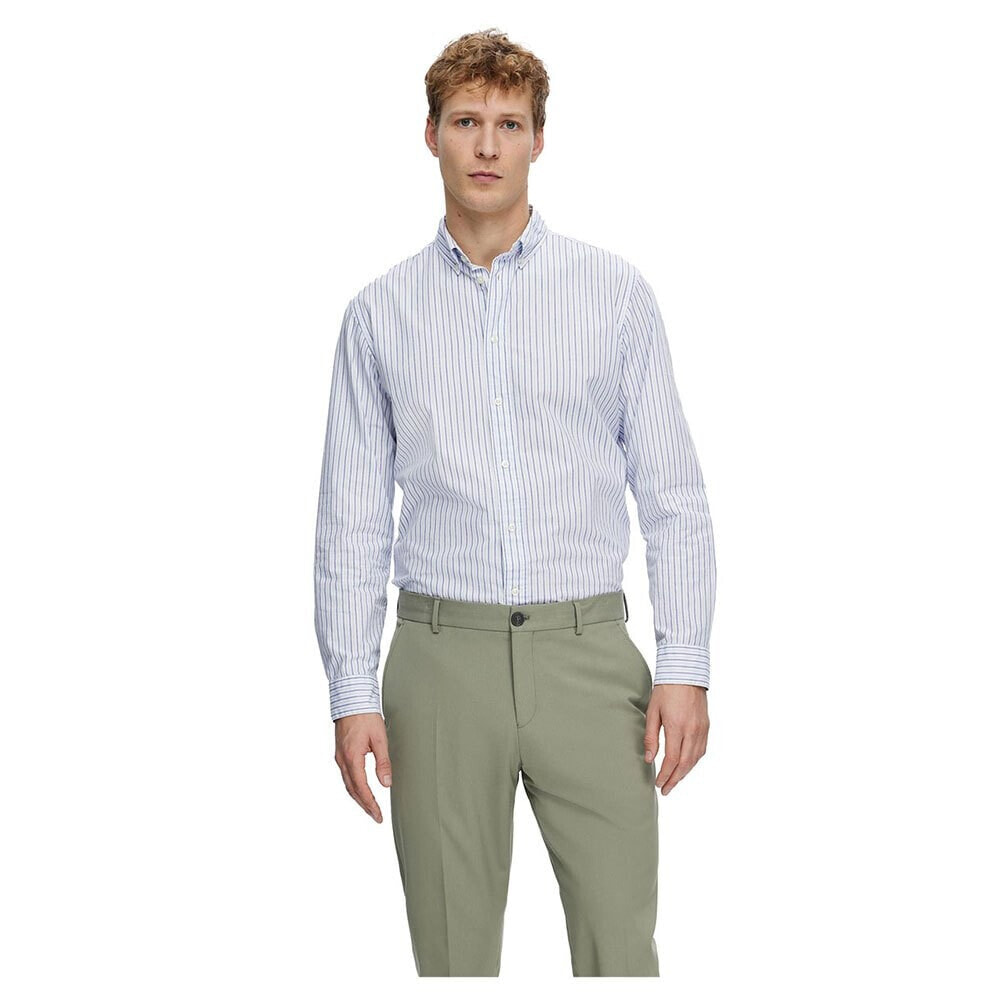 SELECTED Slimrick-Poplin Long Sleeve Shirt