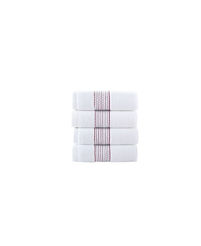 Brooks Brothers brooks Brothers Rope Stripe Border 4 Piece Turkish Cotton Wash Towel Set