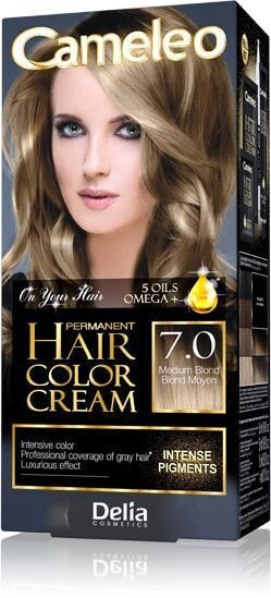 Delia Cameleo Hair Color Cream No.7.0 Масляная крем-краска для волос с омега, оттенок средне-русый
