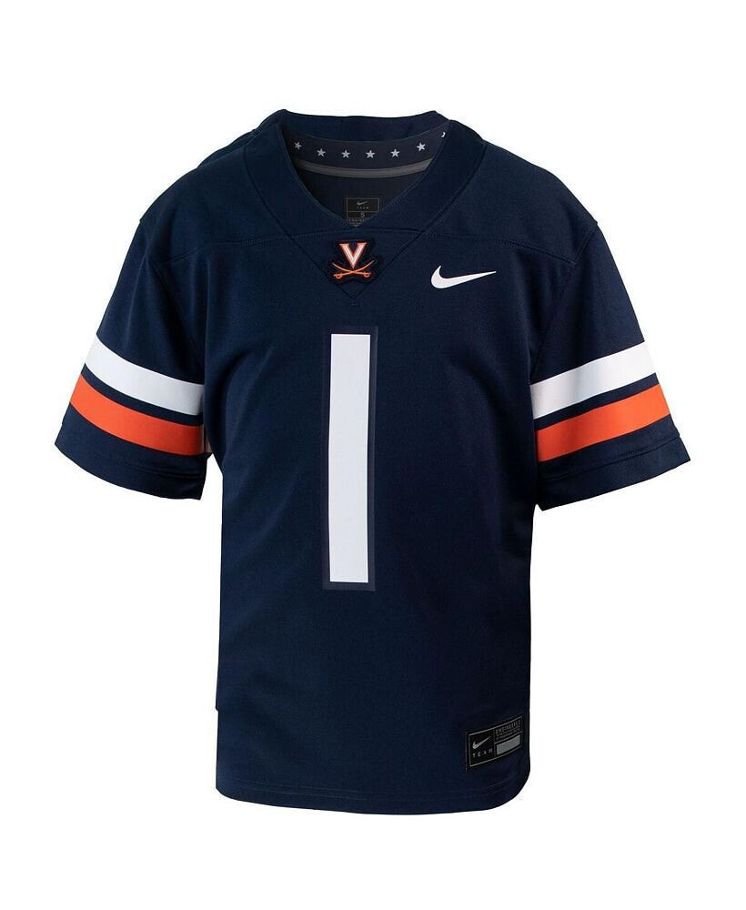Nike big Boys #1 Navy Virginia Cavaliers 1st Armored Division Old Ironsides Untouchable Football Jersey