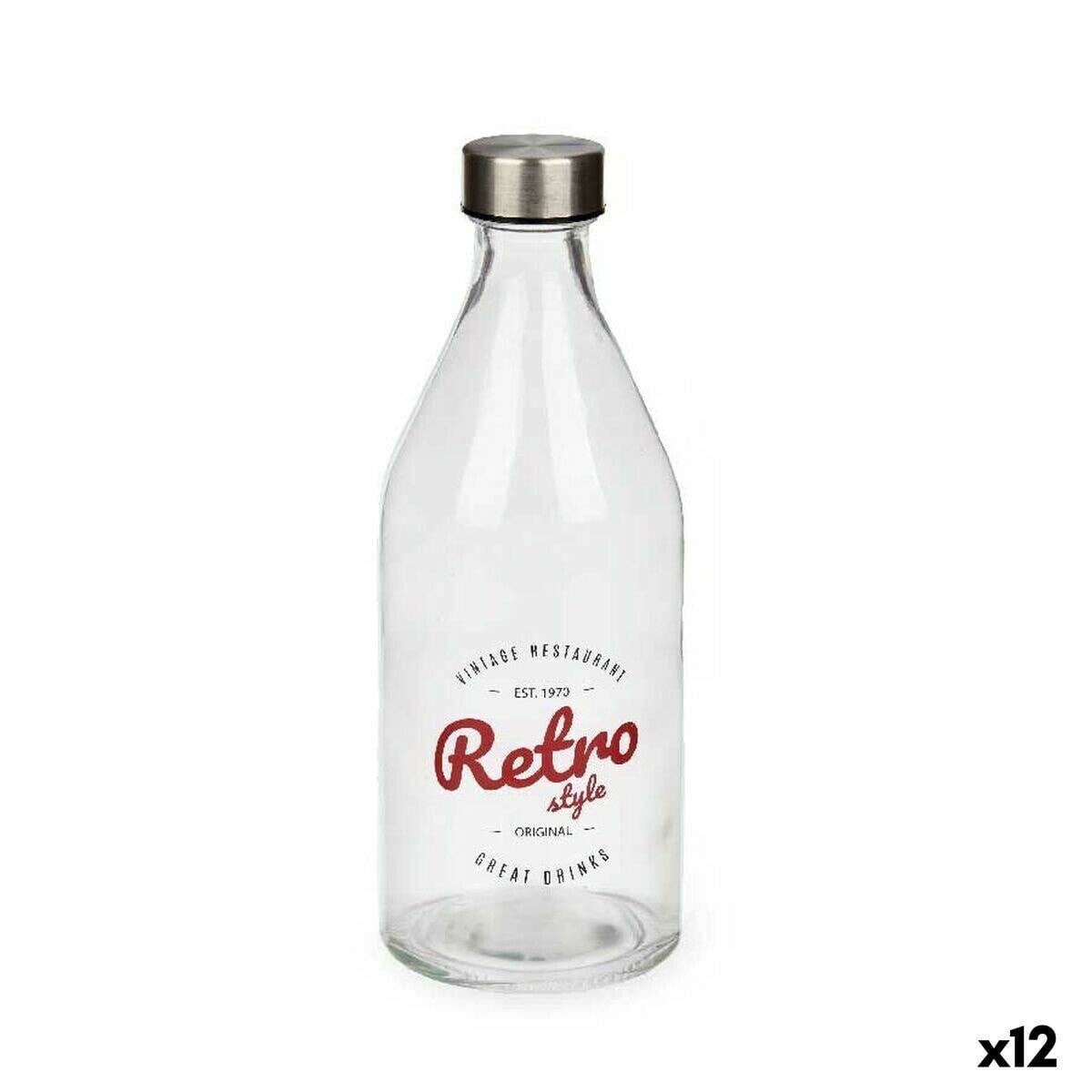 Bottle Retro Glass 1 L (12 Units)