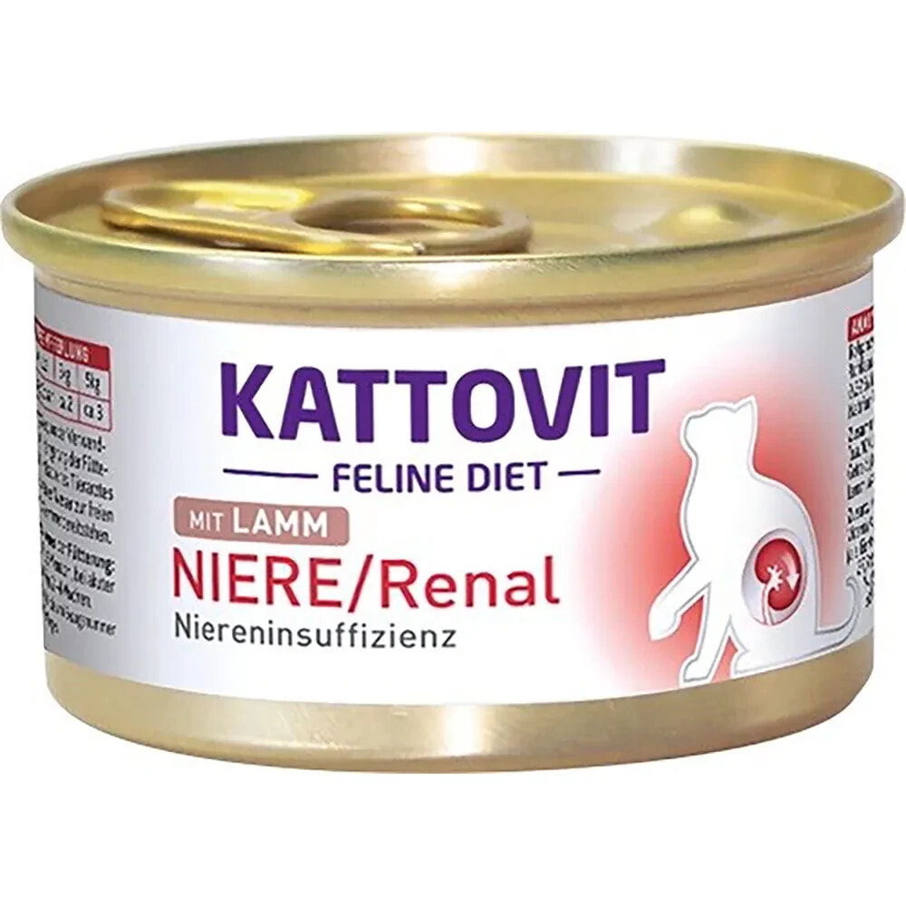 KATTOVIT Feline diet niere/renal lamb wet cat food 85g