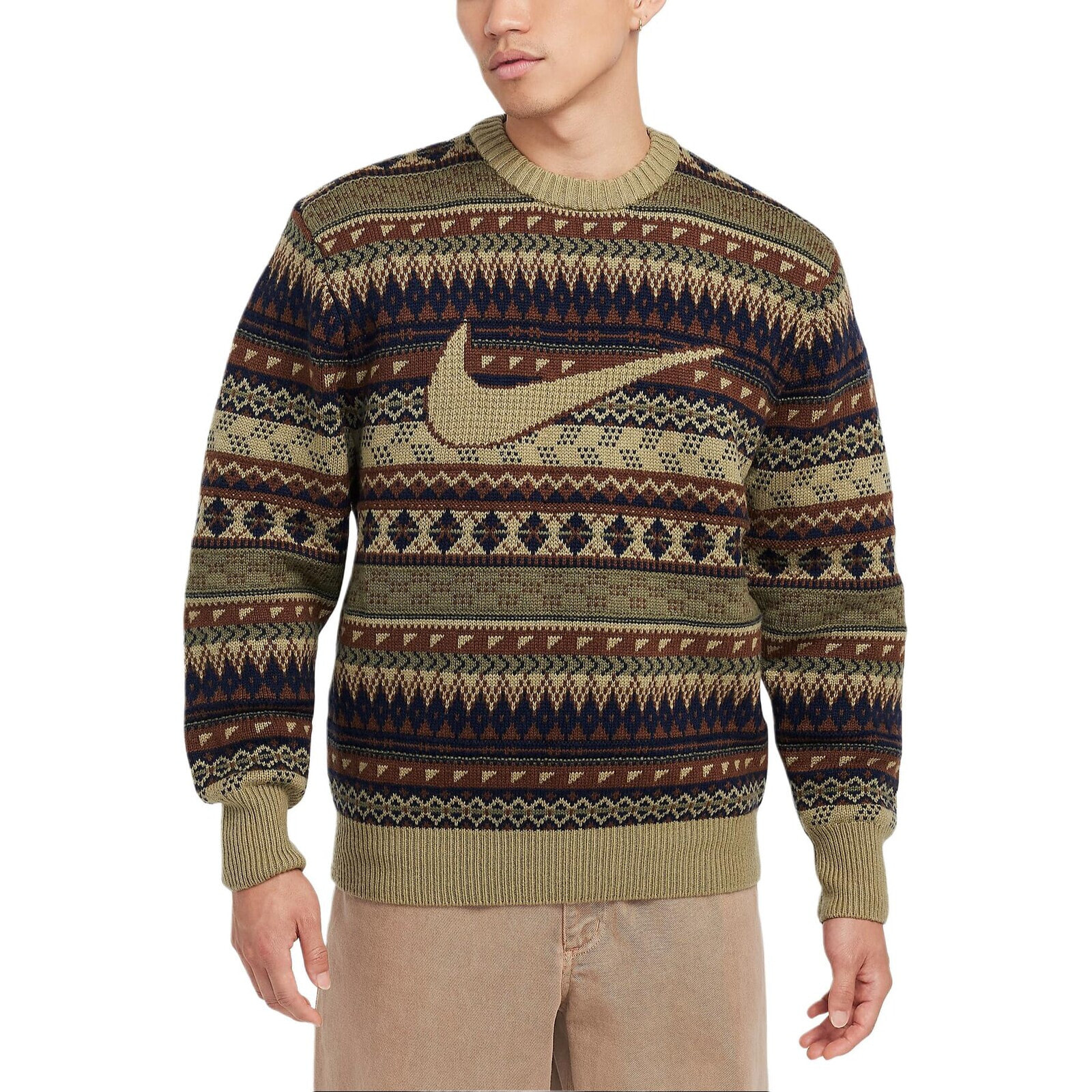 Nike Swoosh Sweaters Men Unisex Olive