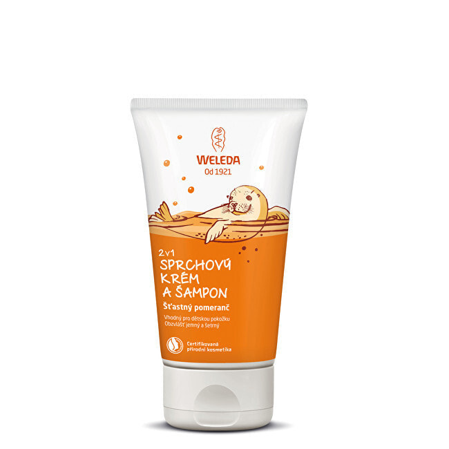 WELEDA  KIDS  Детский шампунь и гель 2 в 1 фруктовый апельсин 150 мл