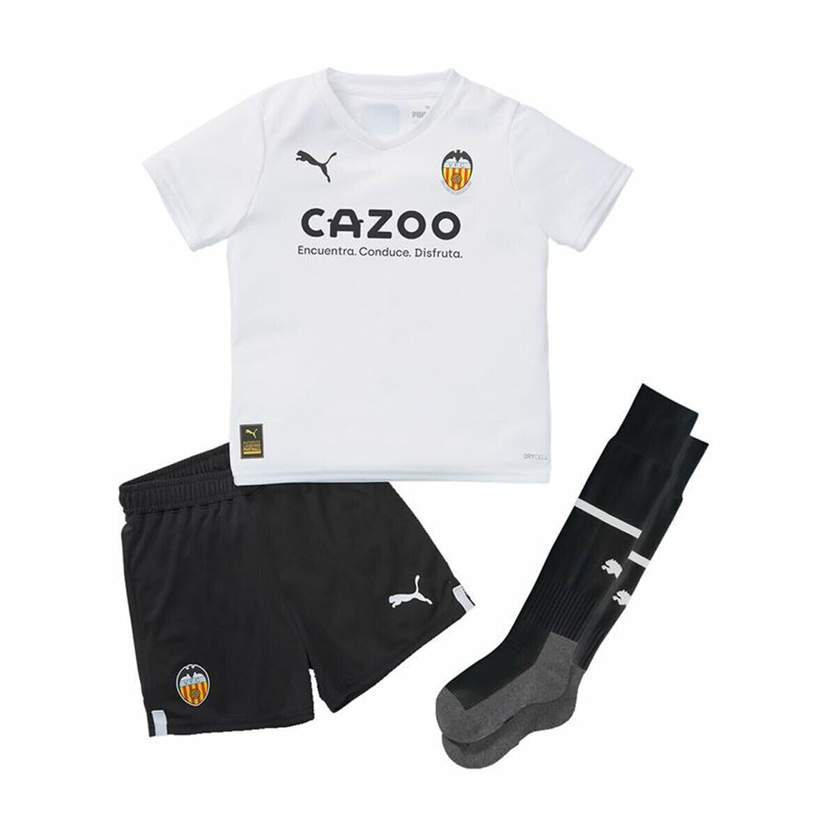 Children's Football Equipment Set Puma Valencia CF Home 22/23 White/Black