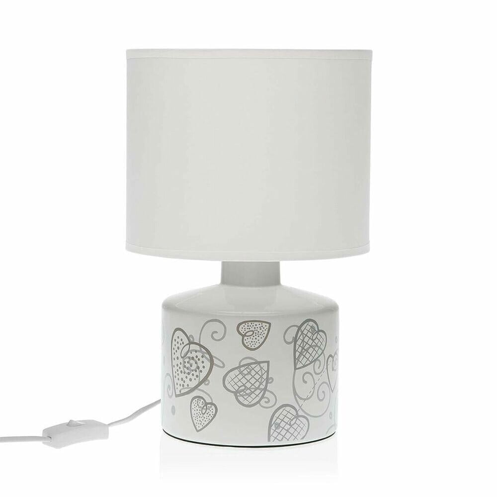 VERSA Cozy Hearts Ceramic 22.5x35x22.5 cm Table Lamp