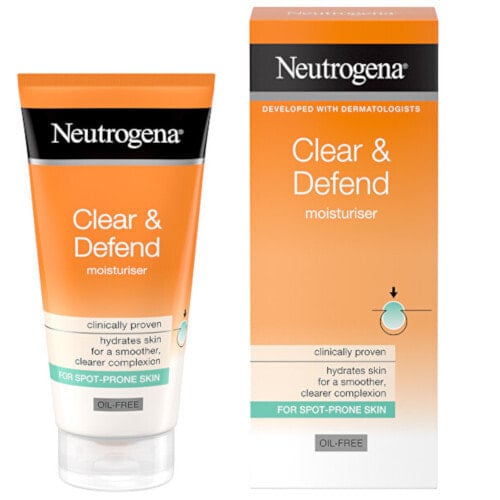 Neutrogena Clear & Defend Moisturiser Увлажняющий крем с салициловой кислотой для проблемной кожи, без масел 50 мл