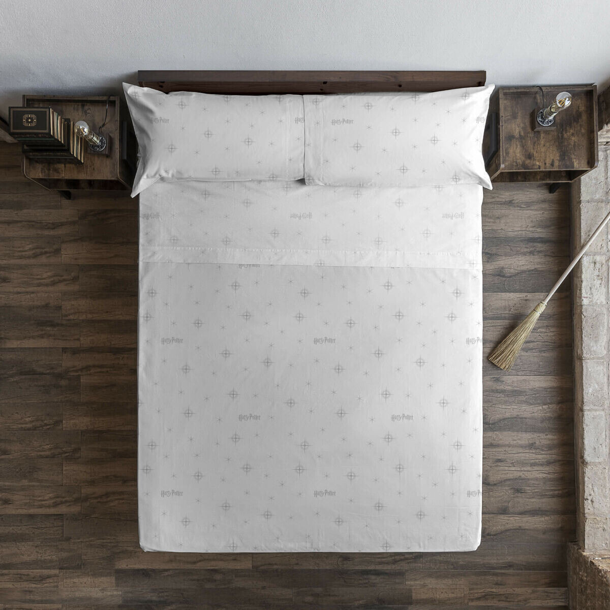 Bedding set Harry Potter Stars Grey White Single 175 x 270 cm
