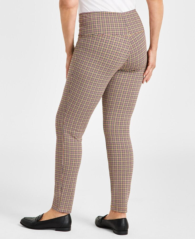 Style & Co Women's Plaid Ponte Pull-On Pants, Created for Macy's - Macy's