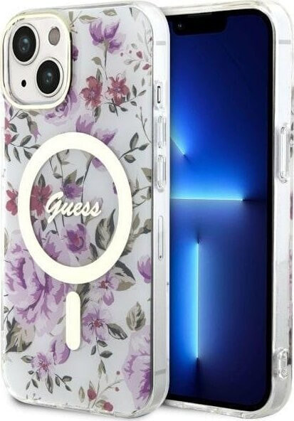 Guess Guess Flower MagSafe - Etui iPhone 14 (Przezroczysty)