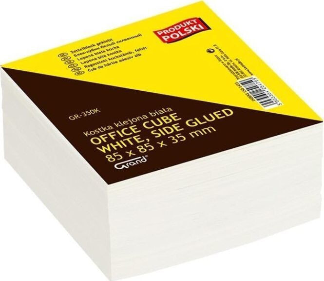 Канцелярский набор для школы Grand Kostka biała klejona 8,5x8,5 350 kartek GRAND
