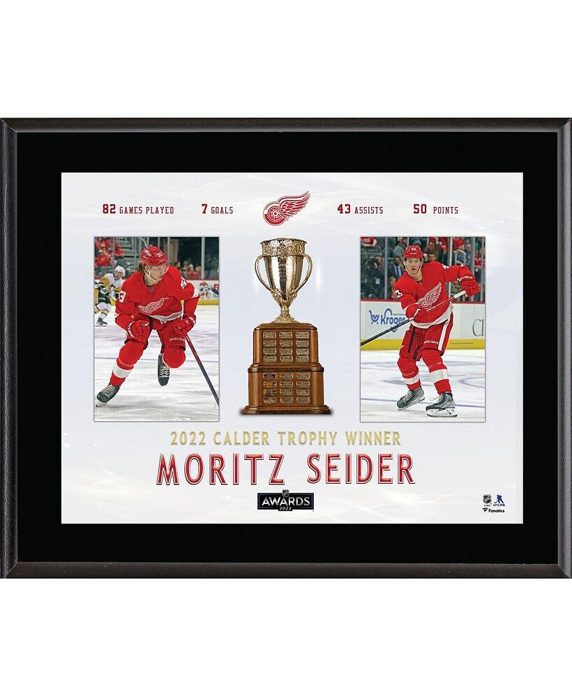 Fanatics Authentic moritz Seider Detroit Red Wings 10.5'' x 13'' 2022 Calder Trophy Winner Sublimated Plaque