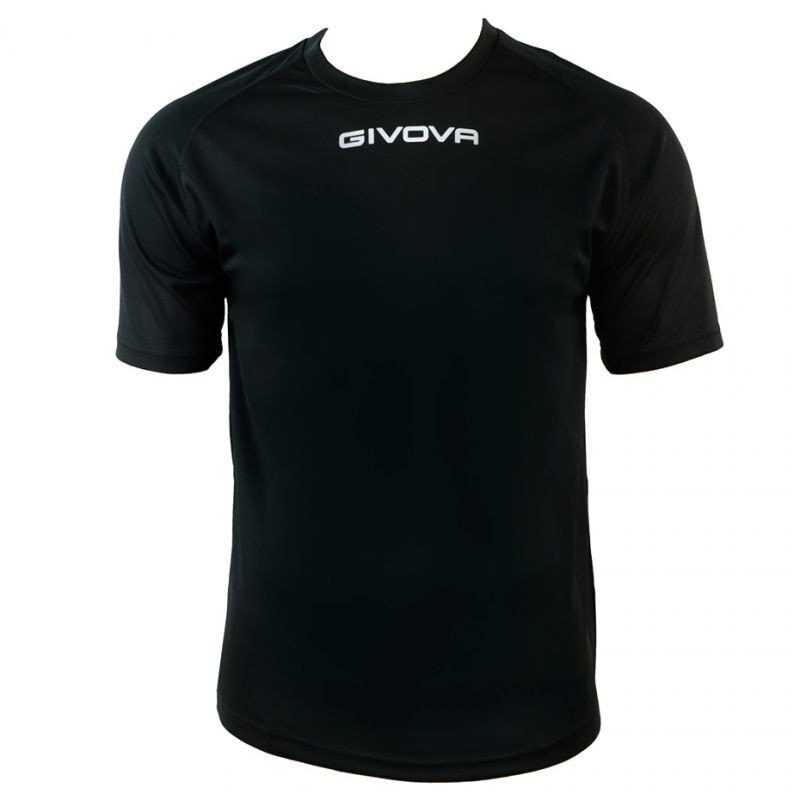 Мужская футболка спортивная черная с логотипом Givova One U MAC01-0010