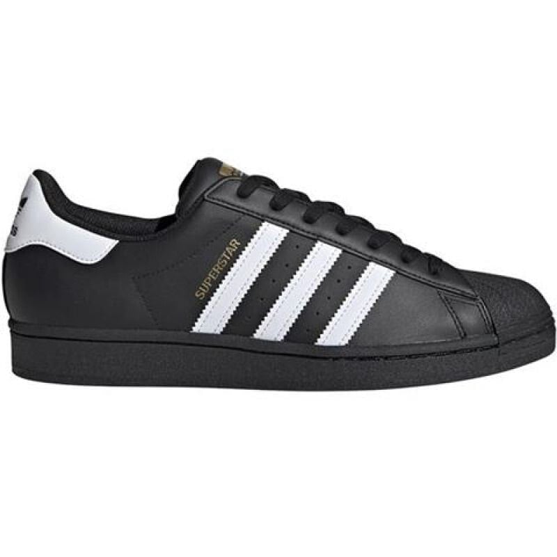 Мужские кроссовки повседневные черные кожаные низкие демисезонные с полосками Adidas Superstar M EG4959 shoes