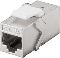 Keystone Module RJ45 Coupler CAT 6A - STP - Flat - Metallic - RJ-45 - RJ-45 - Female - 10Base-T(X)