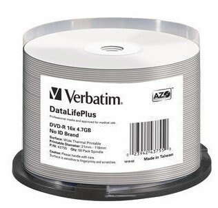 Verbatim DataLifePlus 4,7 GB DVD-R 50 шт 43755