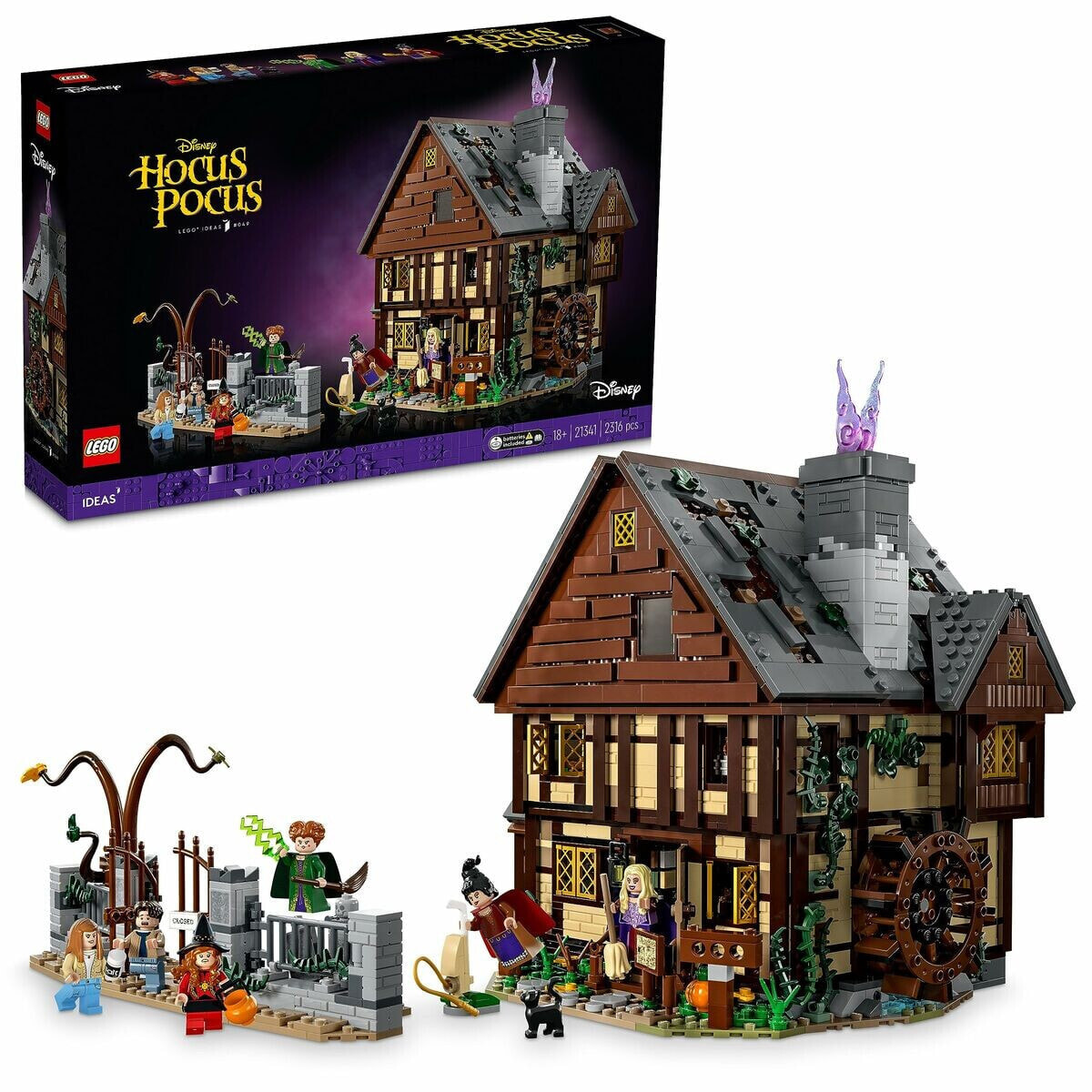 Playset Lego Disney Hocus Pocus - Sanderson Sisters' Cottage 21341 2316 Предметы