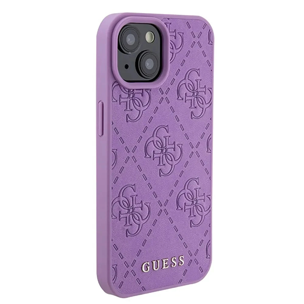 GUESS Guhcp15Sp4Epmu iPhone 151413 6.1 Fioletowy Leather 4G Stamped phone case